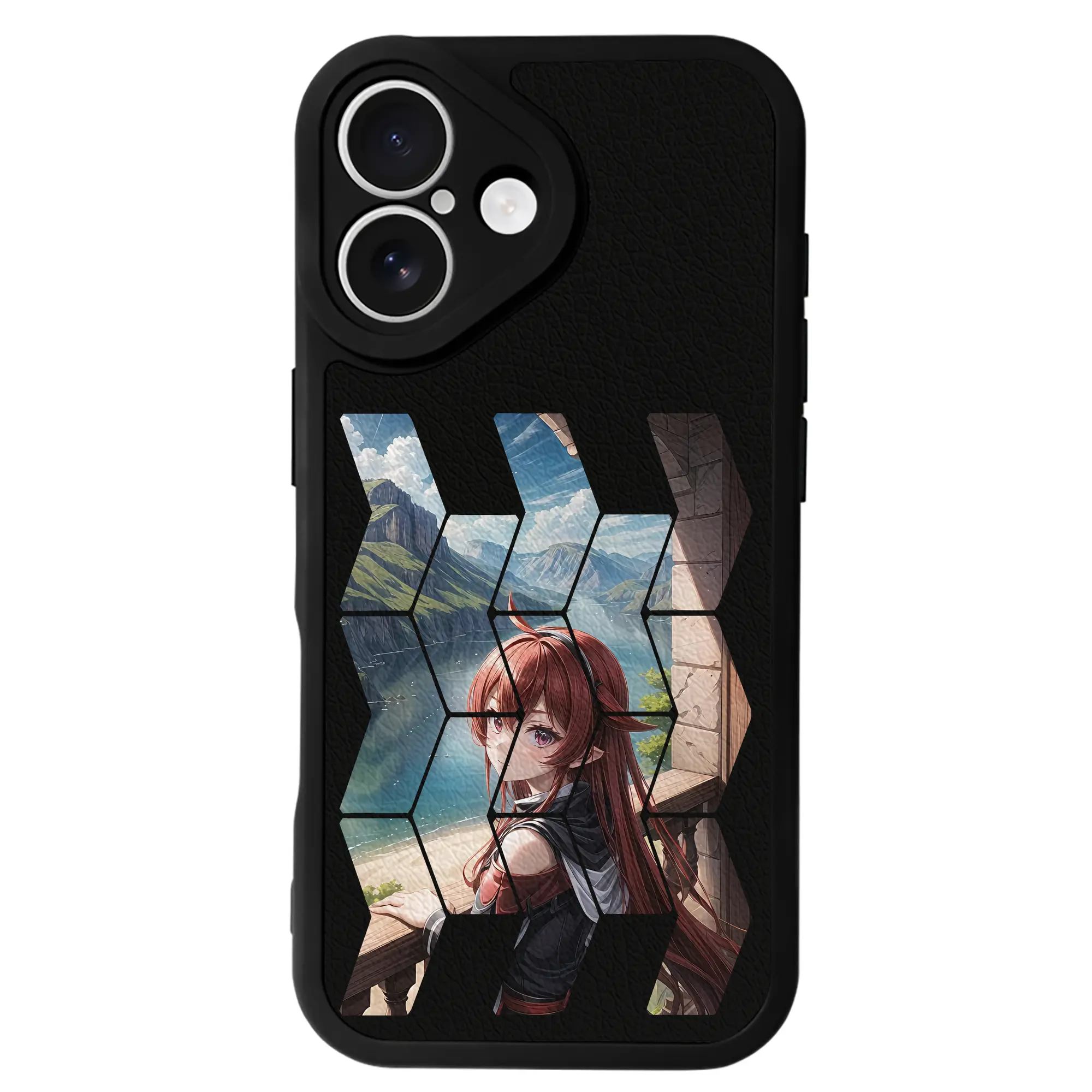 無職転生 グッズ,エリス・ボレアス・グレイラット - IPhone 16シリーズ対応 ・ シリコンスマホケース ・ レザー調 ・ 高精度フィット ・ 耐衝撃 ・ ワイヤレス充電対応 ・ 精密カット